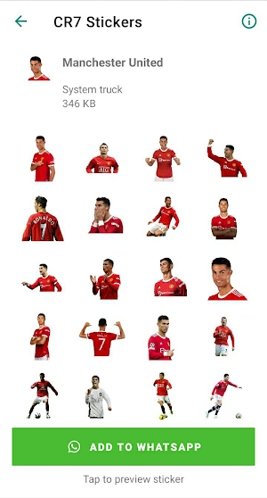 Cristiano Ronaldo Stickers Screenshot 1
