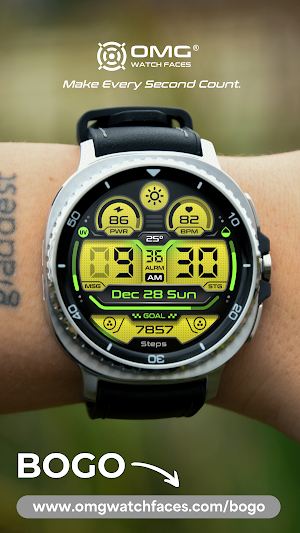 OMG 428 - Digital Watch Face Screenshot 2