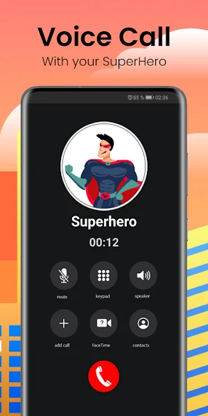 Superhero Man Video Call Screenshot 2