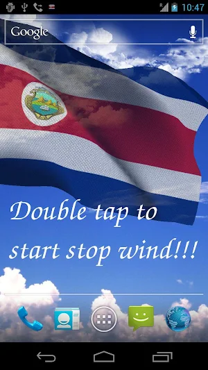 Costa Rica Flag Live Wallpaper Screenshot 1