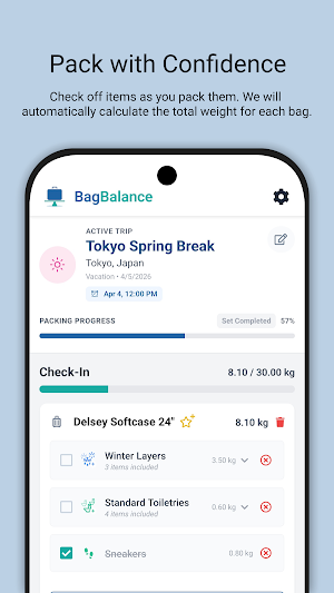 BagBalance: Trip Packing Screenshot 3