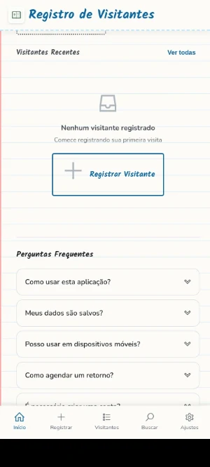 Registro de Visitantes Screenshot 1