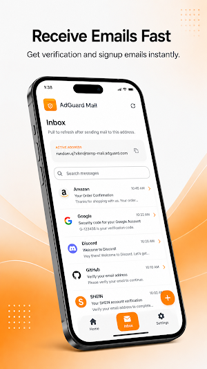 AdGuard Mail: Temporary Mail Screenshot 1