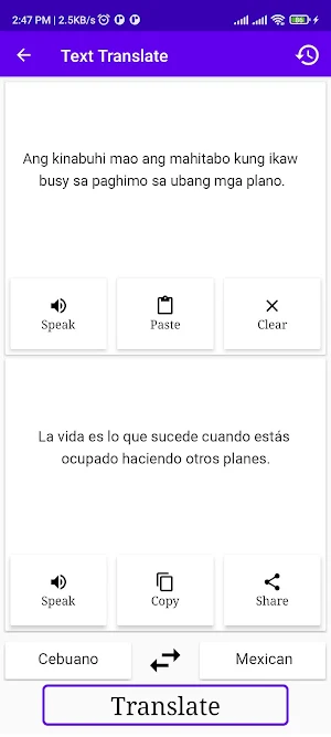 Cebuano To Mexican Translator Screenshot 1