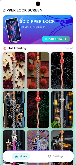 Zipper Lock Screen Screenshot 1