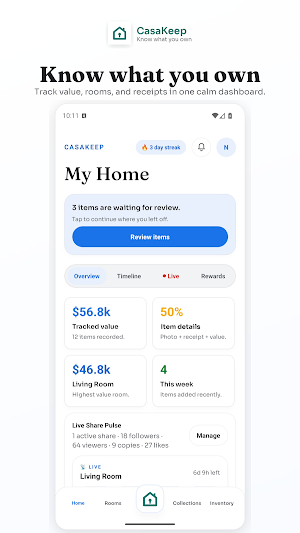 CasaKeep Home Inventory Screenshot 0