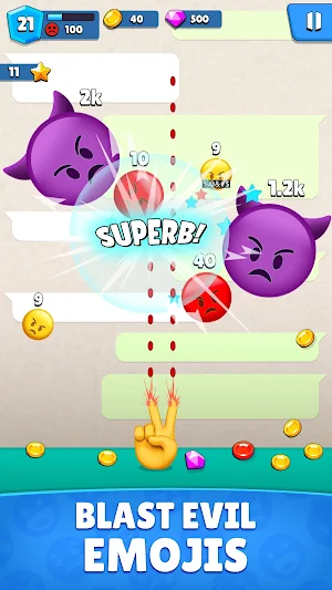 Emoji Ball Blast: Shooter Game Screenshot 1