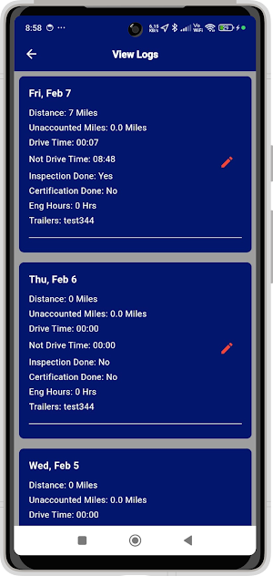 Orion eLog NGL Screenshot 2