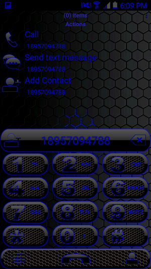 Theme Space Blue RocketDial Screenshot 3