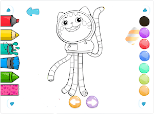 Gaby's Coloring Dollhouse Game Screenshot 2