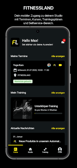 FITNESSLAND Screenshot 0