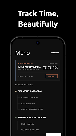 Minimal Time Tracker: Mono Screenshot 0
