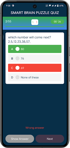 Smart Brain Puzzle Quiz Screenshot 3