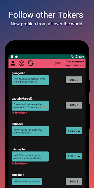 TikFinder - Discover new followers Screenshot 2