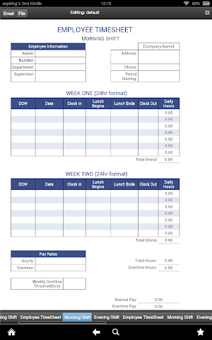 Employees Timesheet Screenshot 3
