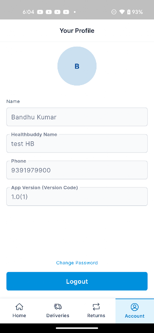 HB Delivery App Screenshot 3