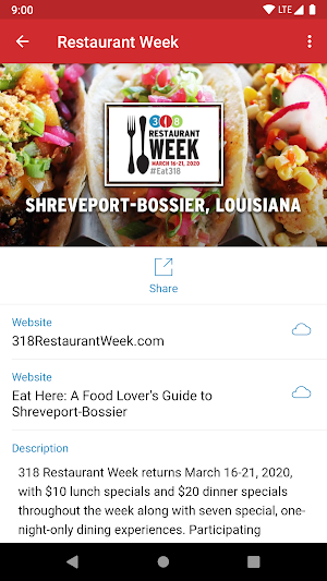 Shreveport 318 Restaurant Week Screenshot 1