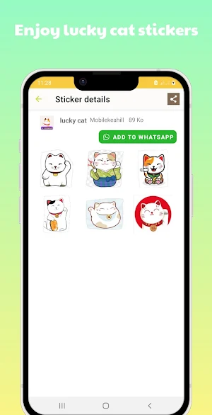 Maneki Nekko stickers Screenshot 1