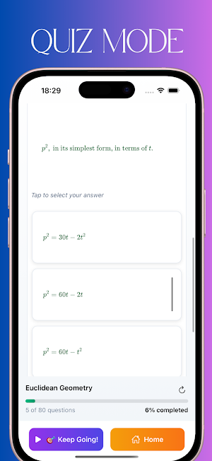 Mathematics Practice App Screenshot 2