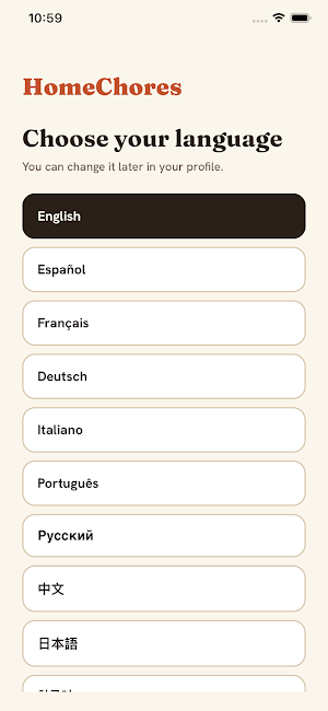 HomeChores Screenshot 2