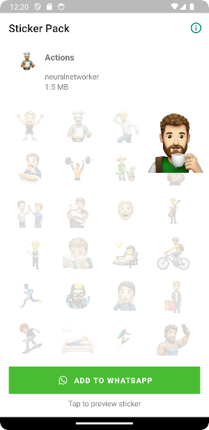 Actions WAStickerApps Screenshot 1