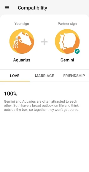 Aquarius Horoscope Screenshot 2