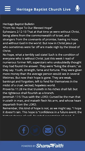 Heritage Baptist Church Live Screenshot 1