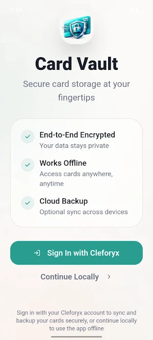 Card Vault Screenshot 0