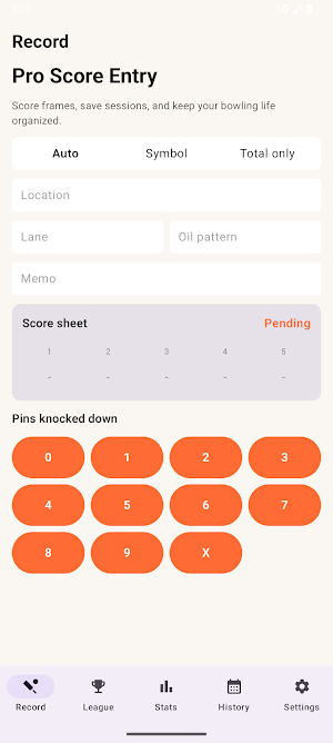 BowlingScoreTracker by MNB Screenshot 0
