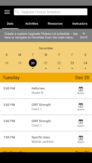 Upgrade Fitness Screenshot 2