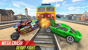 Train Demolition Derby: Car Crash Destruction 2021 Screenshot 0
