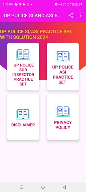 UP POLICE SI PRACTICE SET 2024 Screenshot 0