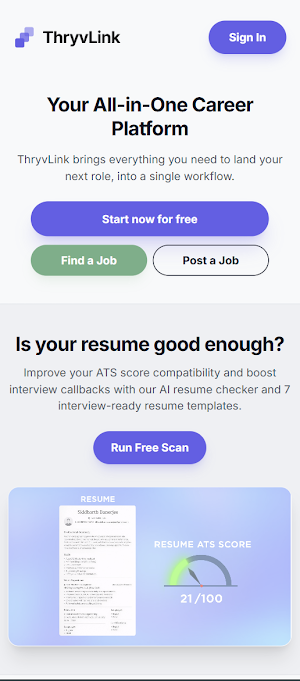 ThryvLink: AI Career Co-Pilot Screenshot 2