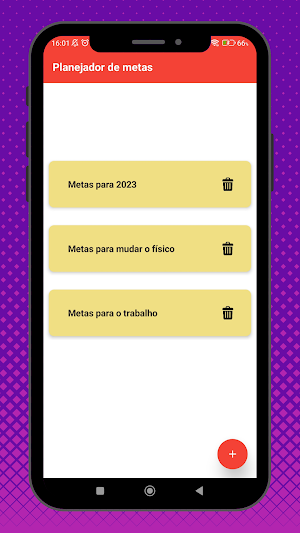 Criar metas e objetivos Screenshot 1