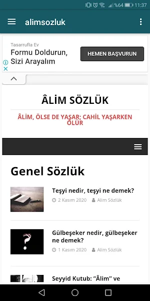 Alim Sözlük Screenshot 1