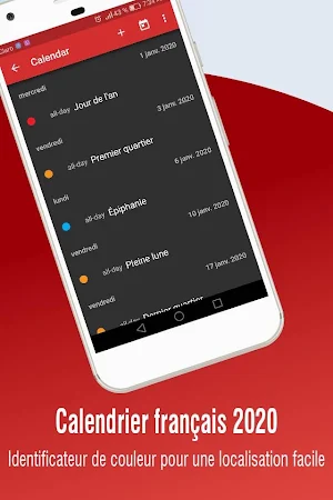 calendrier 2020 français avec jours fériés 2020 Screenshot 3