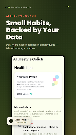 HRRE: Health & Glucose Tracker Screenshot 2