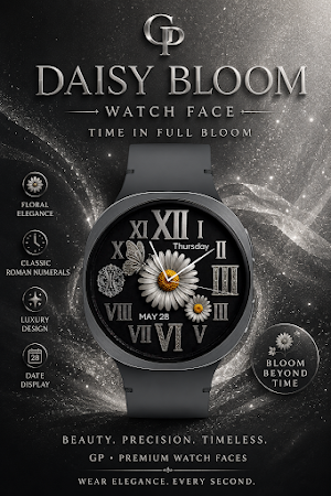 GP Daisy Bloom Watch Face Screenshot 2