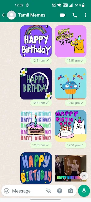 Happy Birthday Stickers Screenshot 3