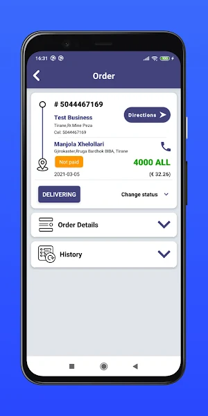 Bipex Courier Screenshot 2