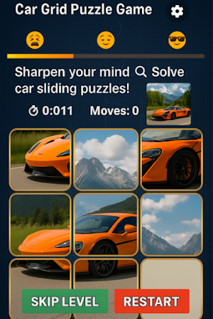 Super Car Grid - Puzzle Game Screenshot 1