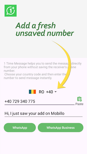 1 Time Messenger for WhatsApp Screenshot 1