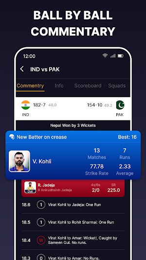 Live Cricket Score for WC 2023 Screenshot 3