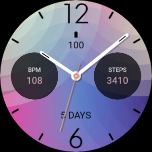Fresh Blue Magenta Watch Face Screenshot 3