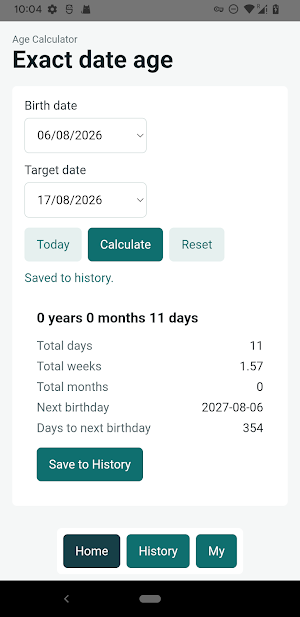 Age Calculator Screenshot 0