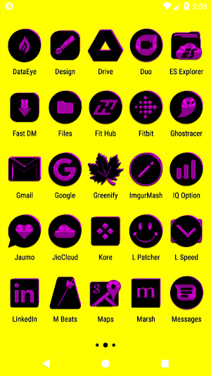 Black and Purple Icon Pack Free Screenshot 2