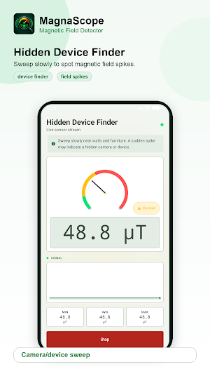 EMF - Detector (Magnetometer) Screenshot 2