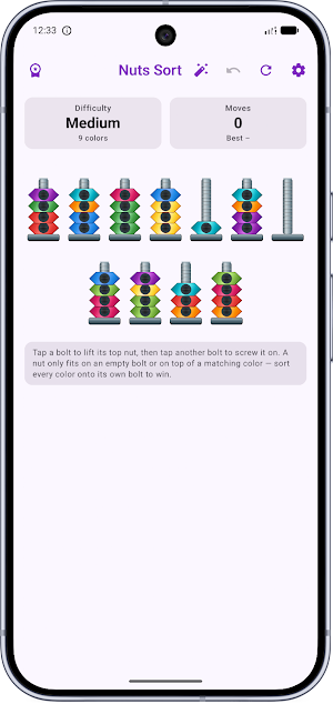 Nuts Sort: Screw & Bolt Puzzle Screenshot 0