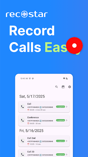 Recostar: Call Recorder + AI Screenshot 0