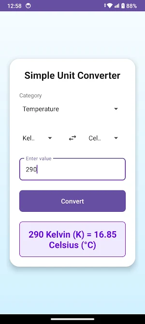 Simple Unit Converter Screenshot 3